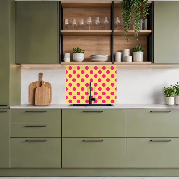 Revestimiento cocina - Rosa - Lunares - Amarillo — 7
