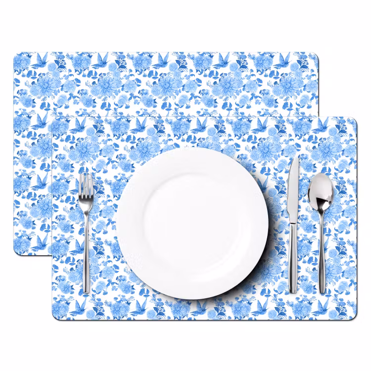 Salvamanteles - Elegancia natural en azul de Delft — 2