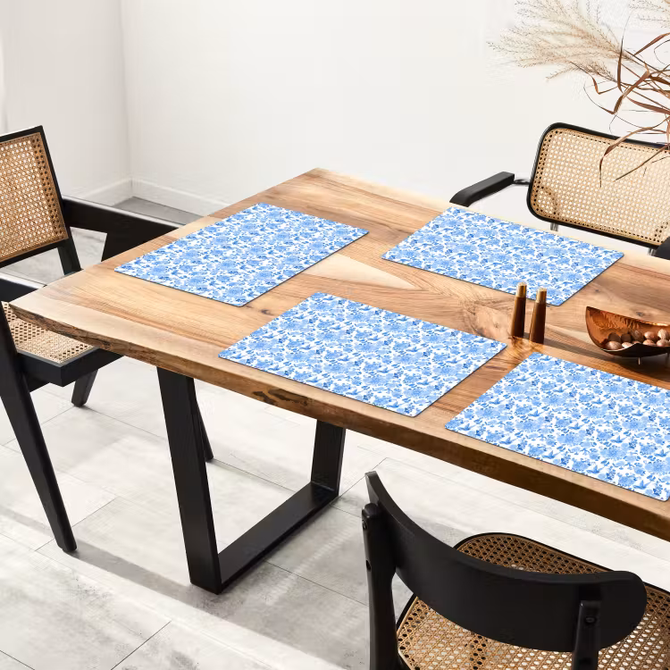 Salvamanteles - Elegancia natural en azul de Delft — 4