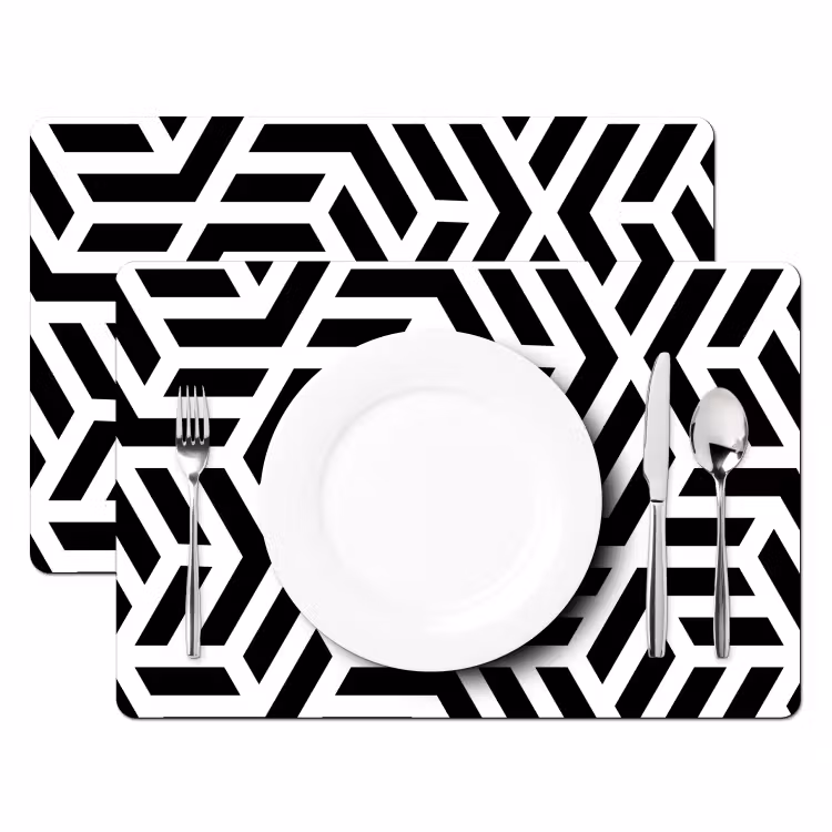 Salvamanteles - Laberinto en blanco y negro — 2