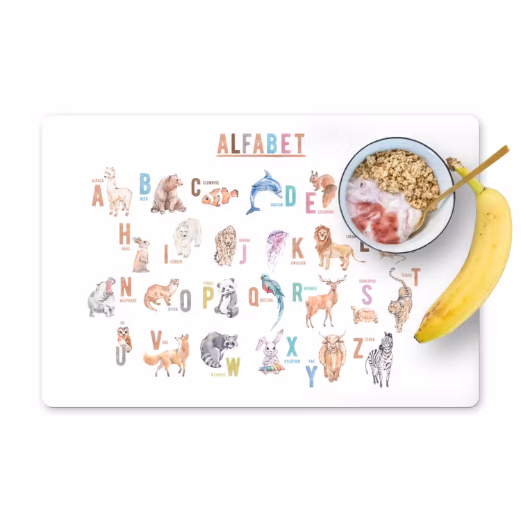 Salvamanteles - Niños - Animales - Alfabeto — 1