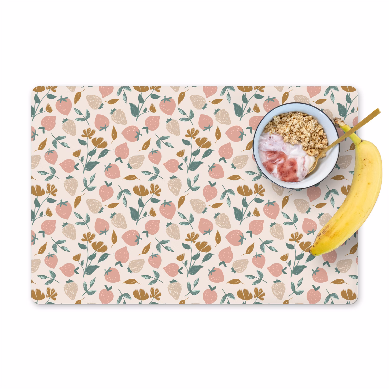 Salvamanteles - Fresa - Fruta - Rosa - Niños - Plantas — 1