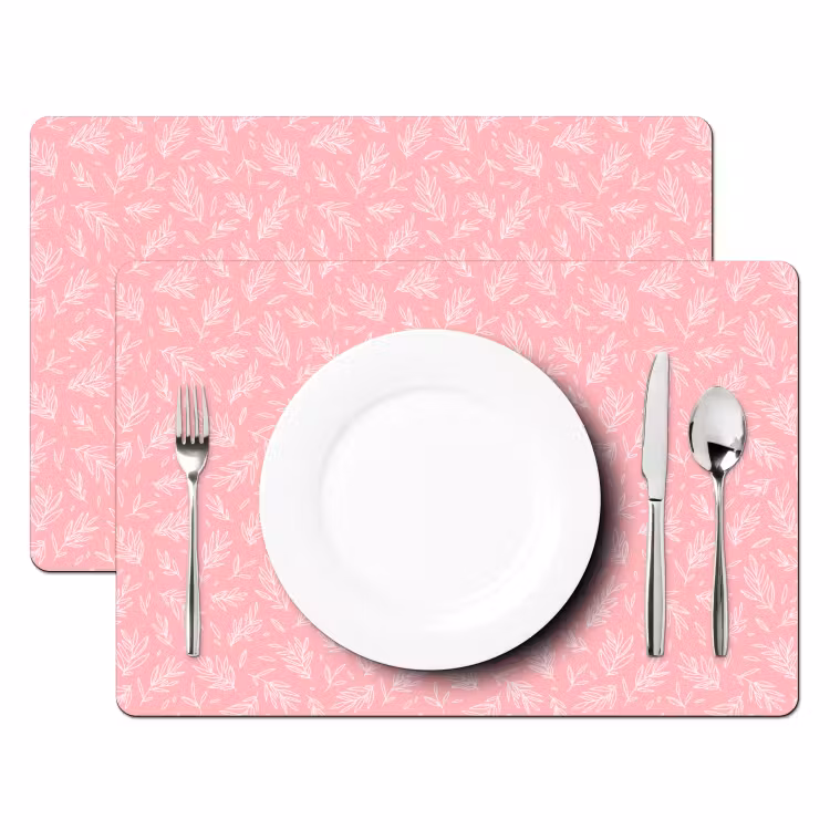 Salvamanteles - Hojas - Plantas - Rosa - Patrón — 2