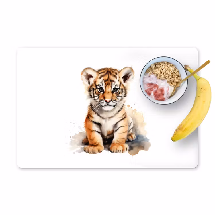 Salvamanteles - Tigre - Fauna - Niños - Acuarela — 1