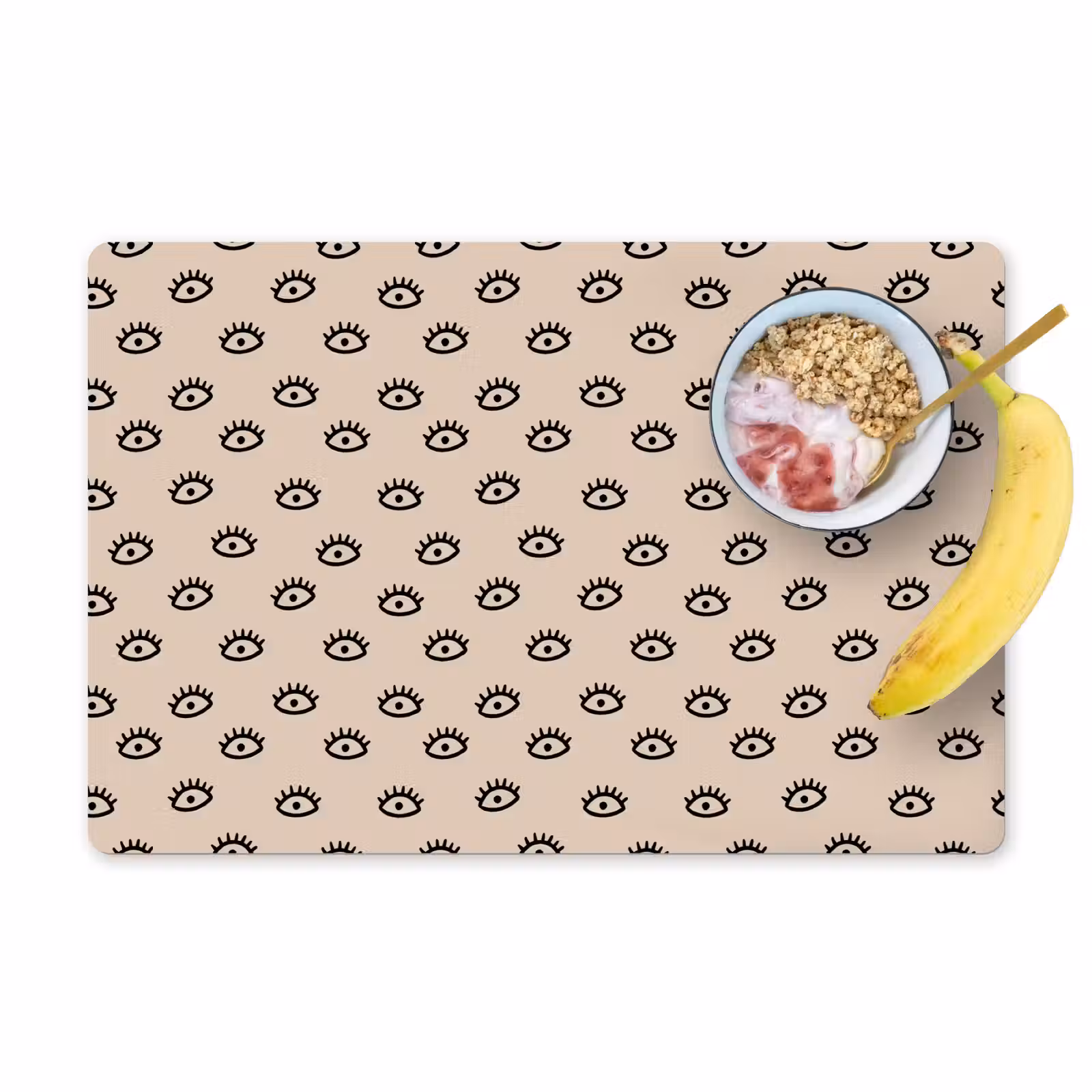 Salvamanteles - Patrones - Ojo - Beige — 1