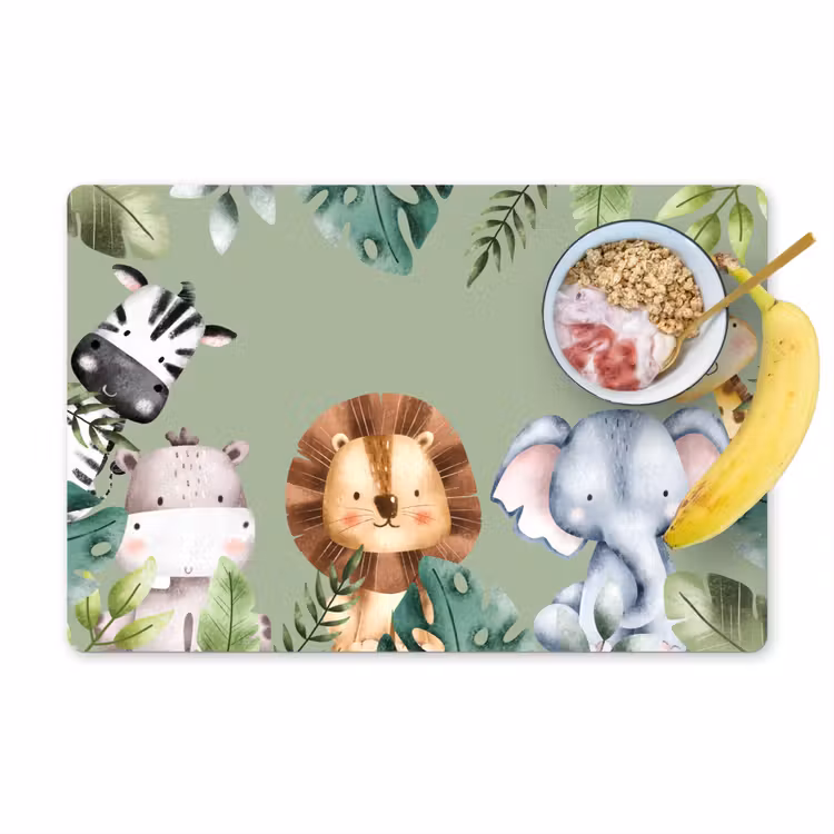 Salvamanteles - Animales - Acuarela - Niño - Naturaleza — 1