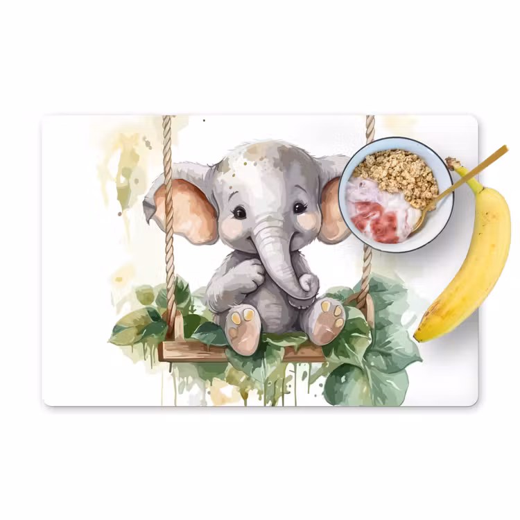 Salvamanteles - Elefante - Animal - Niños - Jungla - Guardería - Habitación de bebé — 1