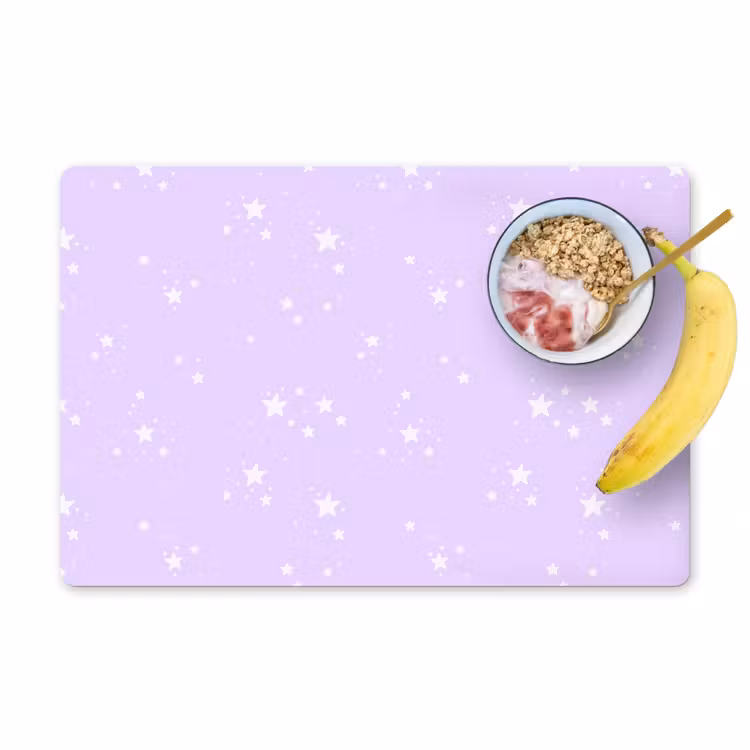 Salvamanteles - Estrellas - Morado - Blanco - Motivos — 1