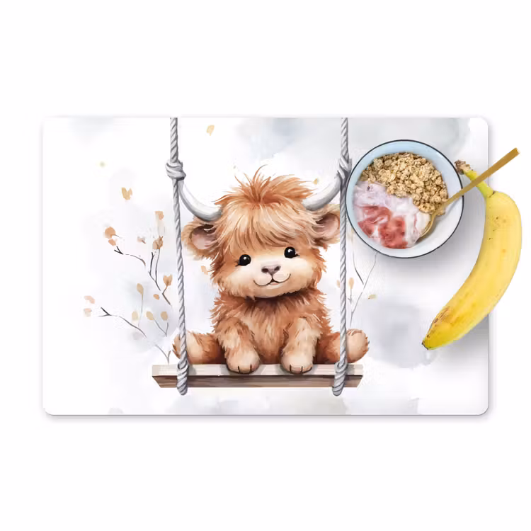Salvamanteles - Highlander escocés - Animal - Niños - Habitación de bebé - Guardería — 1