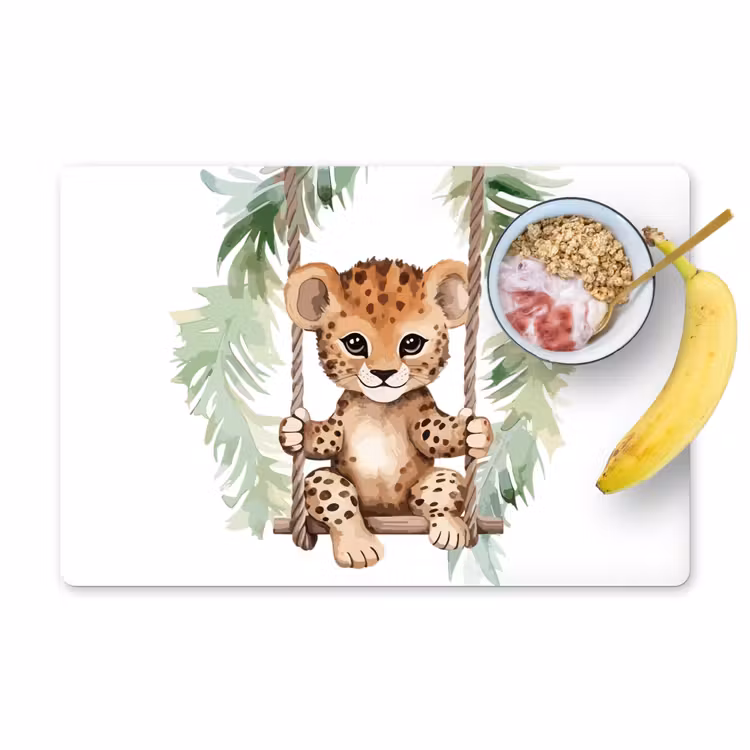 Salvamanteles - Leopardo - Animal - Niños - Jungla - Guardería - Habitación de bebé — 1