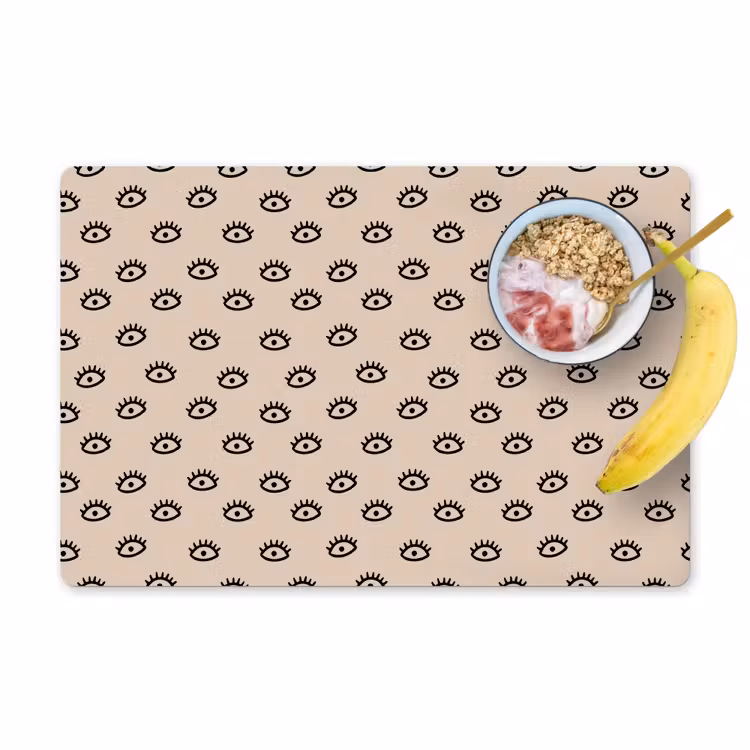 Salvamanteles - Patrones - Ojo - Beige — 1