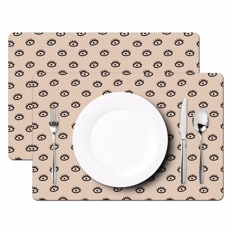 Salvamanteles - Patrones - Ojo - Beige — 2