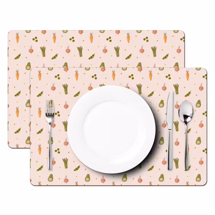 Salvamanteles - Verduras - Pastel - Niños - Acuarela — 2
