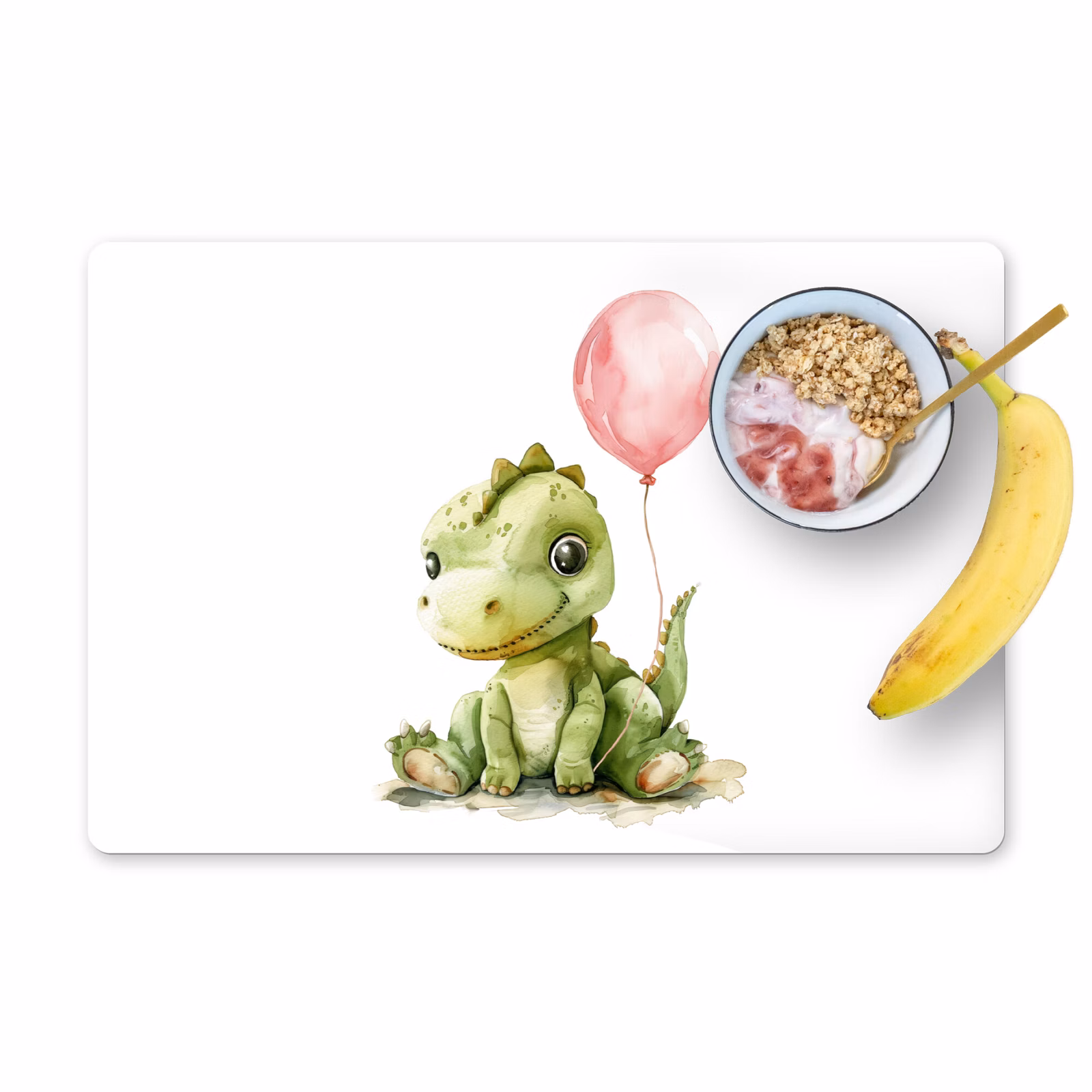 Salvamanteles - Dragón - Bebé animal - Globo rosa — 1