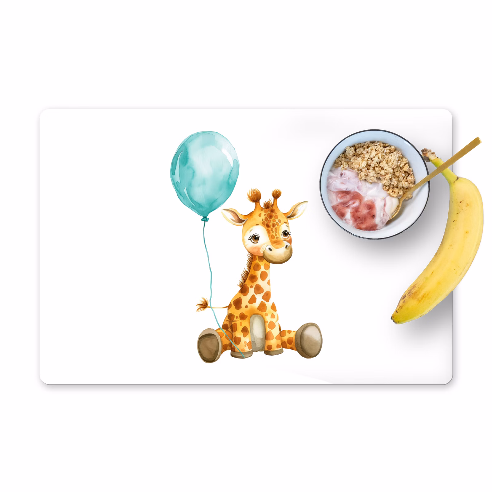 Salvamanteles - Jirafa - Bebé - Animales - Globo azul — 1