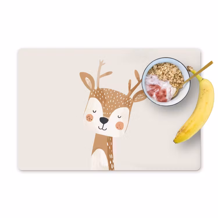 Salvamanteles - Ciervos - Animales del bosque - Beige — 1