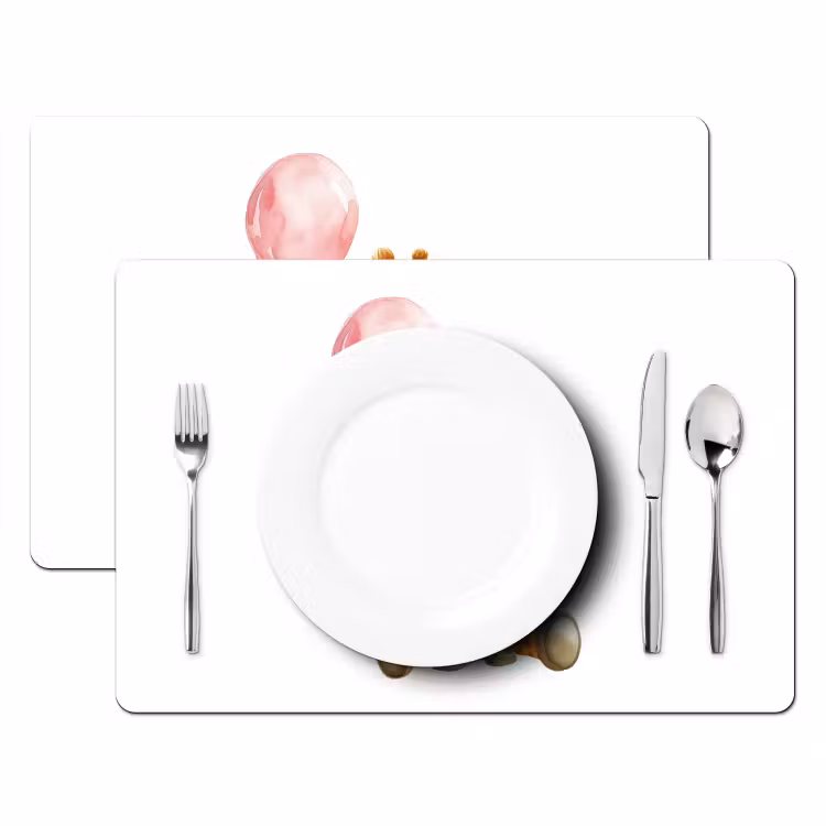 Salvamanteles - Jirafa - Bebé - Animales - Globo rosa — 2