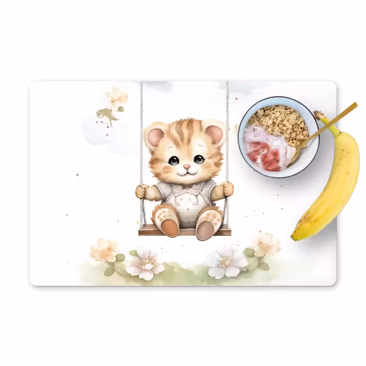 Salvamanteles - Oso - Bebé - Animal - Niños - Habitación de bebé - Flores — 1