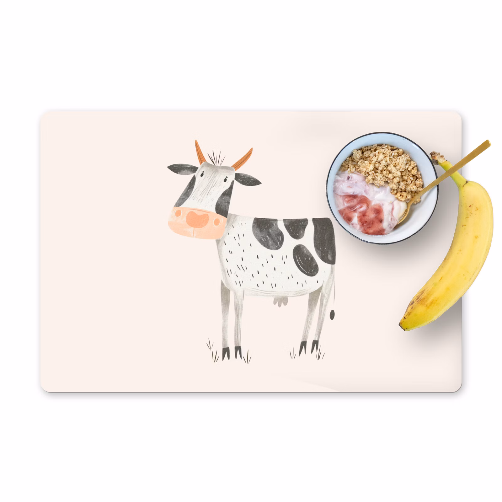 Salvamanteles - Vaca - Animal de granja - Animales - Colores pastel — 1
