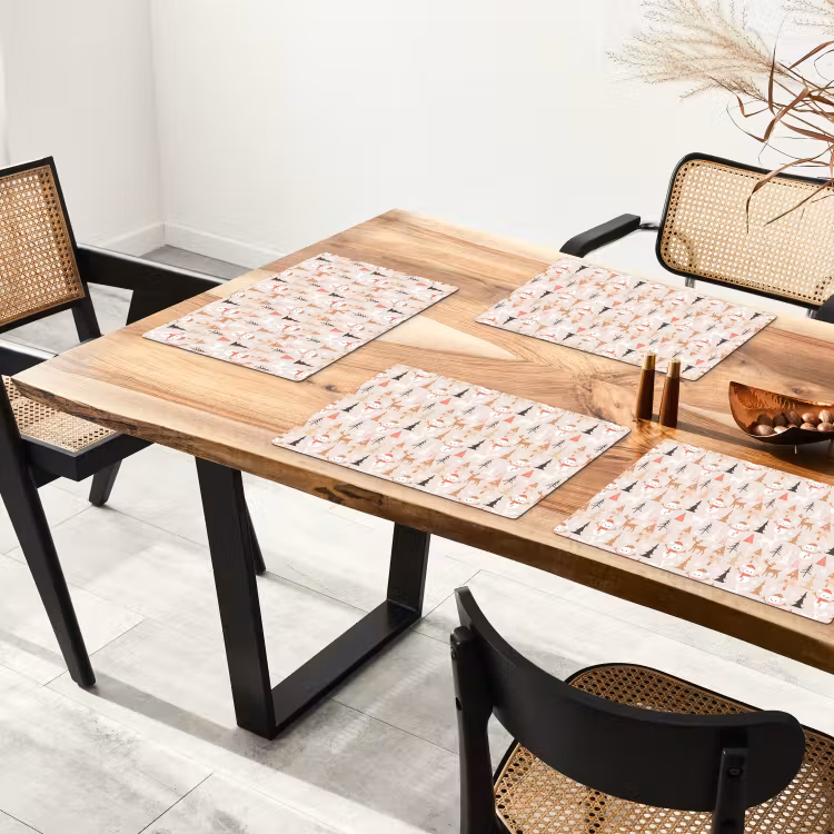 Salvamanteles - Árboles de Navidad - Muñeco de nieve - Navidad - Reno - Copos de nieve — 4