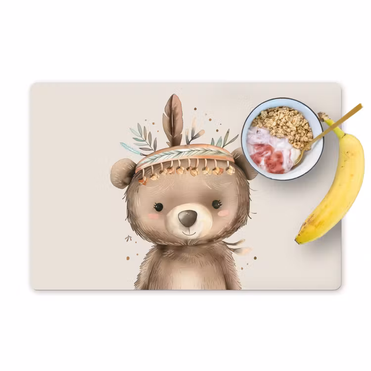 Salvamanteles - Oso - Boho - Túnica india - Animales — 1