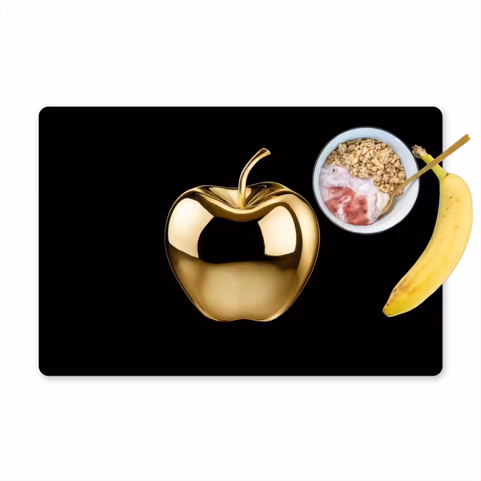 Salvamanteles - Apple - Oro - Cromo - Negro — 1