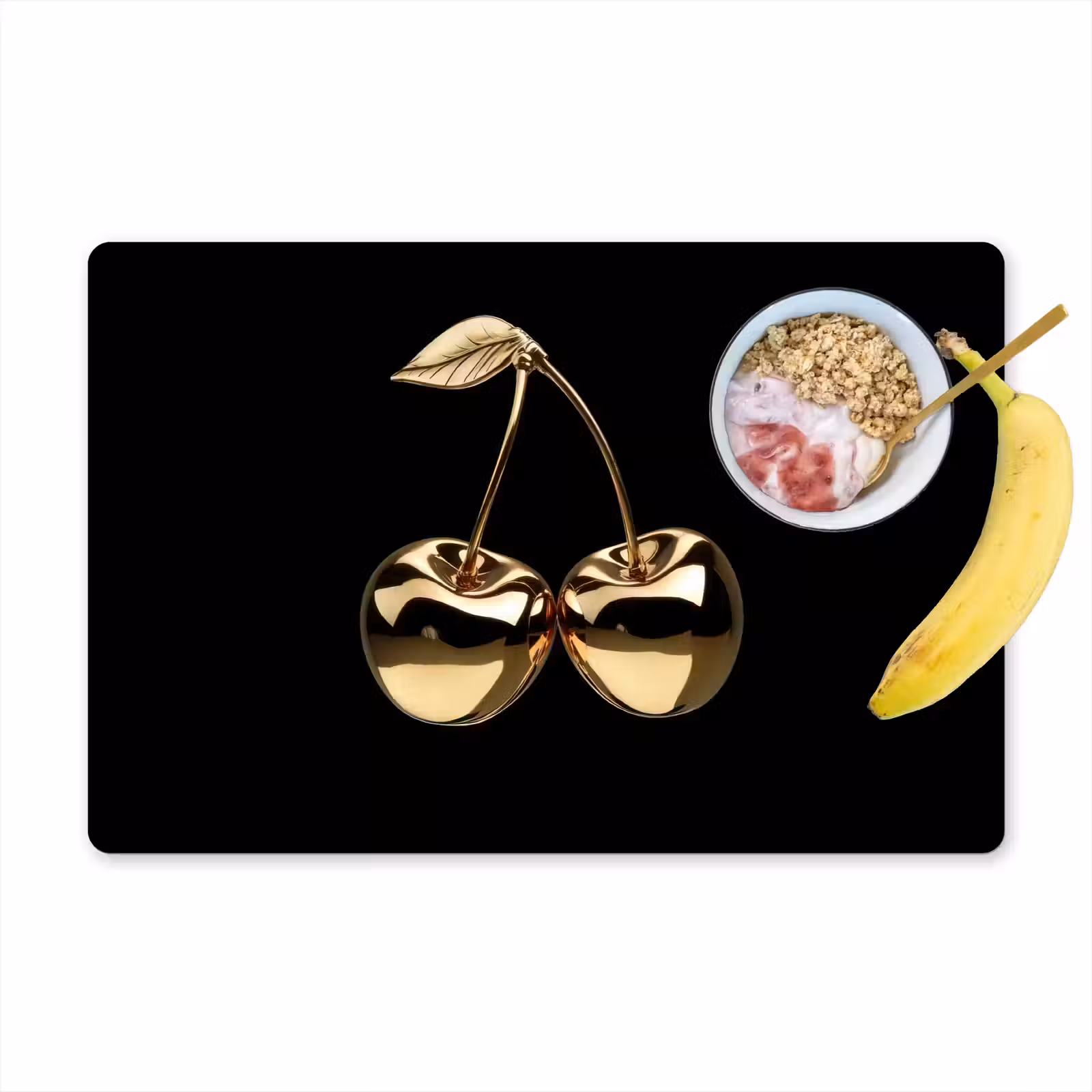 Salvamanteles - Cerezo - Negro - Oro - Cromo — 1