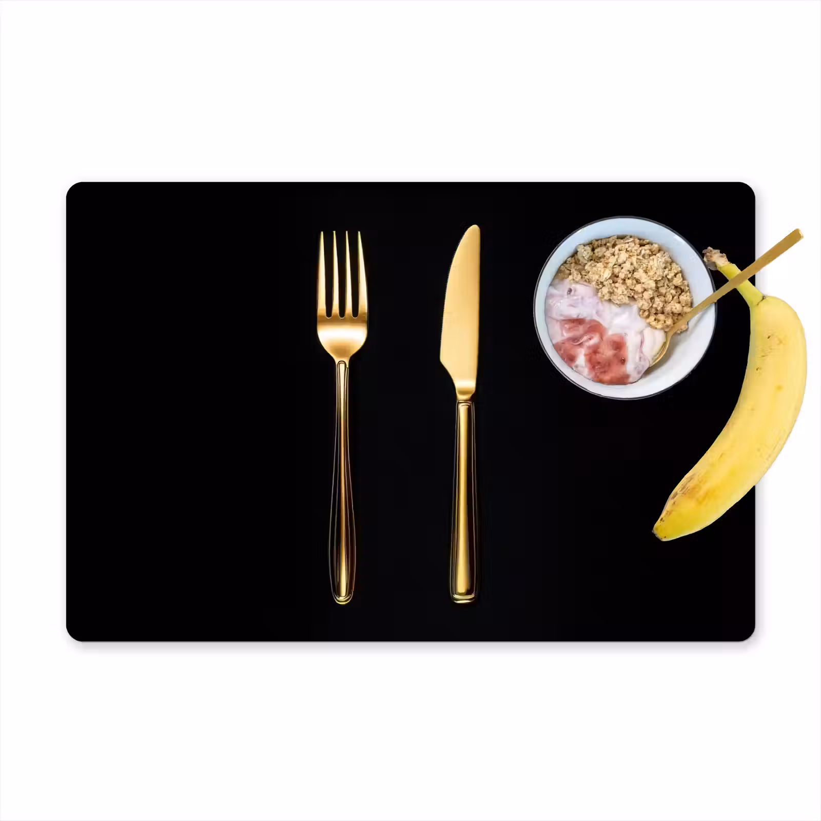 Salvamanteles - Cubiertos - Oro - Cuchillo - Tenedor — 1