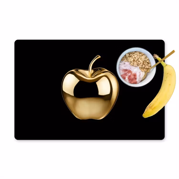 Salvamanteles - Apple - Oro - Cromo - Negro — 1