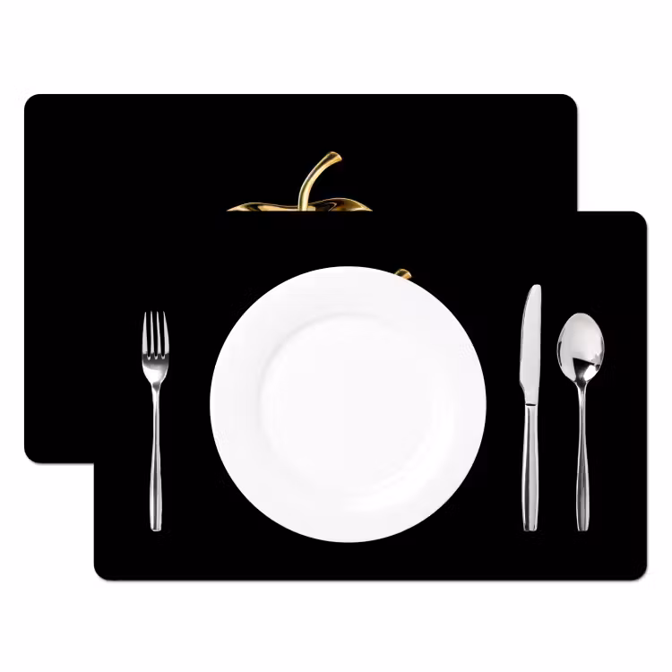 Salvamanteles - Apple - Oro - Cromo - Negro — 2