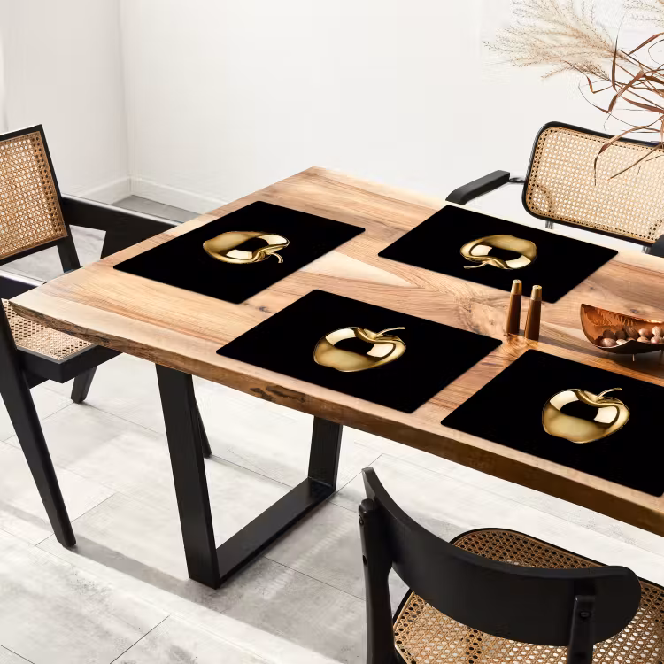 Salvamanteles - Apple - Oro - Cromo - Negro — 4