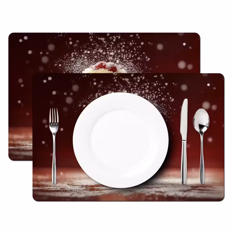 Salvamanteles - Aterciopelado - Rojo - Pastel - Comida — 2