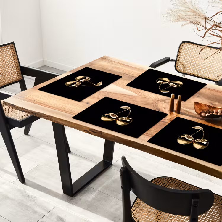 Salvamanteles - Cerezo - Negro - Oro - Cromo — 4