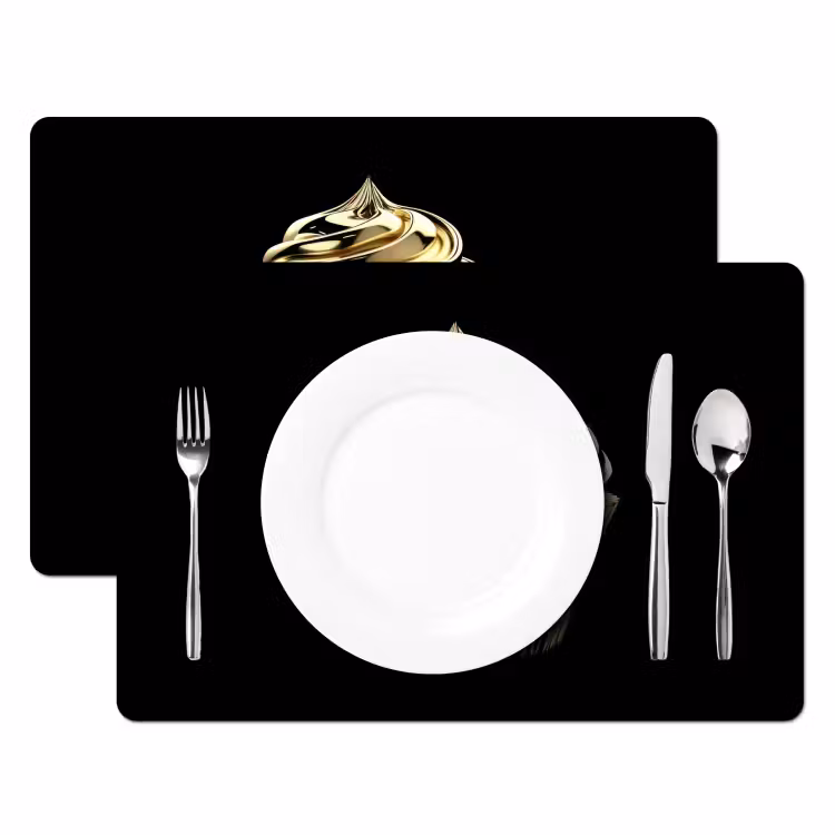 Salvamanteles - Cupcake - Comida - Oro - Negro — 2