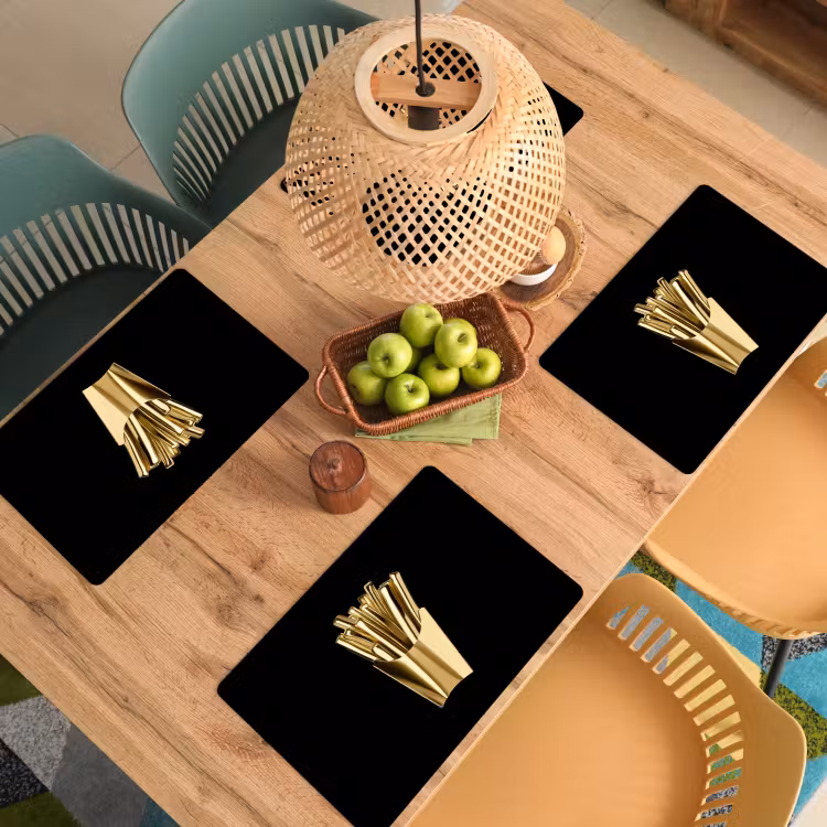 Salvamanteles - Patatas fritas - Oro - Cromo - Alimentación — 3