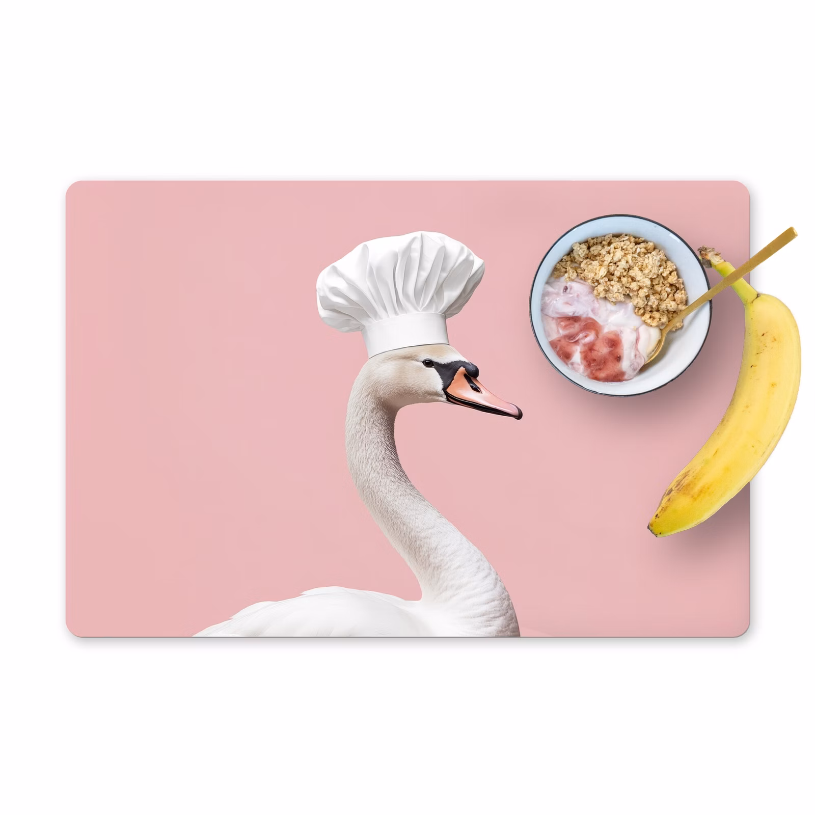 Vinilo para manteles individuales - Cisne - Gorro de cocinero - Hermoso - Clásico — 1