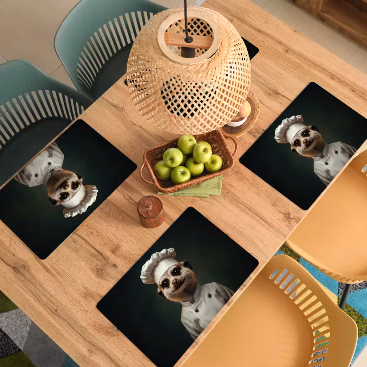 Vinilo para manteles individuales - Animal - Cocinero - Suricata — 3