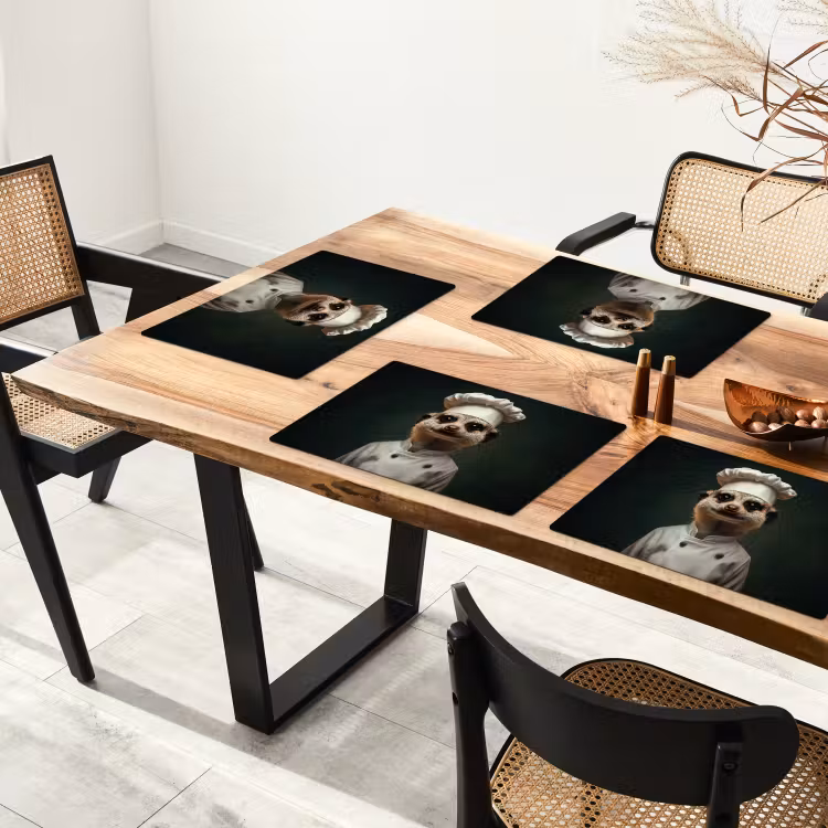 Vinilo para manteles individuales - Animal - Cocinero - Suricata — 4