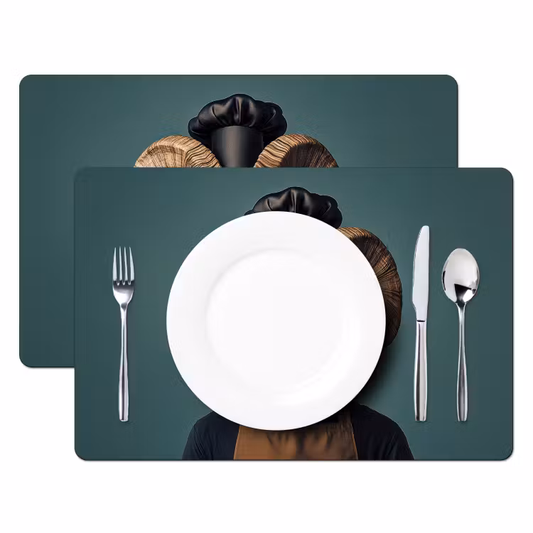 Vinilo para manteles individuales - Cabra - Cuernos - Ropa de cocinero — 2