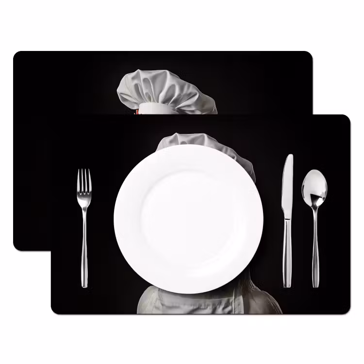 Vinilo para manteles individuales - Cocinero - Rojo - Pollo — 2
