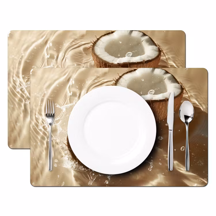 Salvamanteles - Coco - Agua - Beige - Salpicaduras — 2