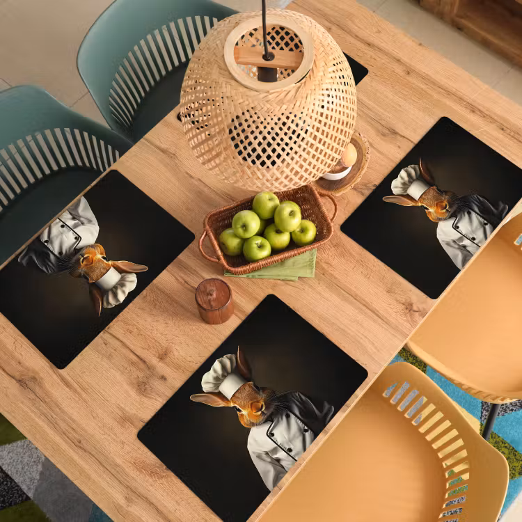 Vinilo para manteles individuales - Conejo - Cocinero - Animal — 3