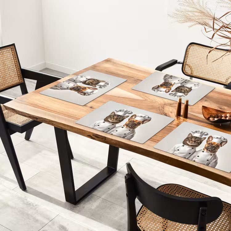 Vinilo para manteles individuales - Gato - Perro - Ropa de cocina — 4