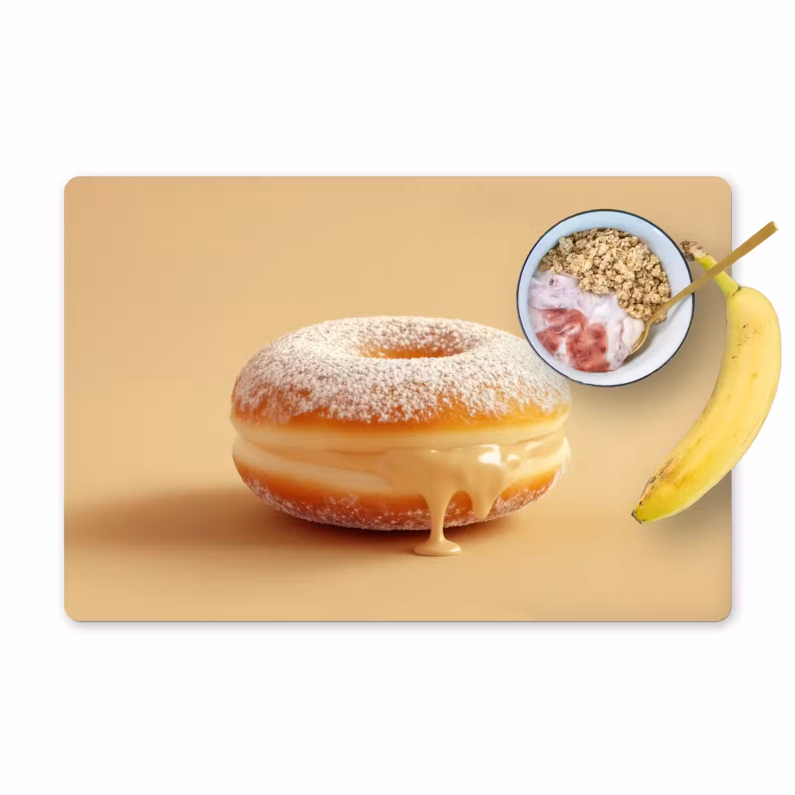 Salvamanteles - Donut - Cremoso - Azúcar glas - Beige — 1