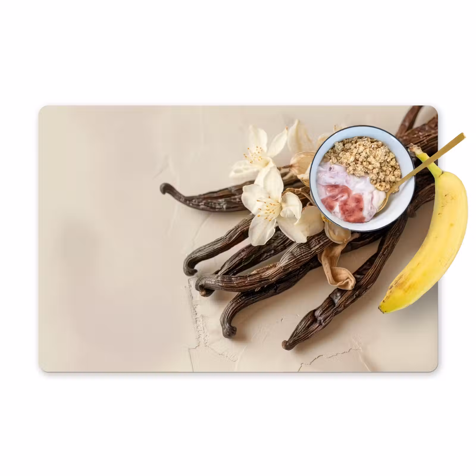 Salvamanteles - Vainilla - Floral - Beige — 1