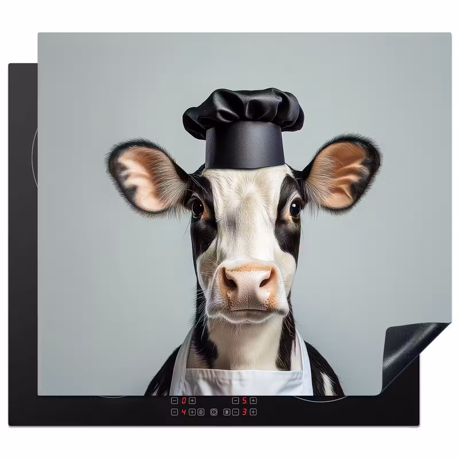 Protector de inducción - Vaca - Negro - Blanco - Cocinero — 1