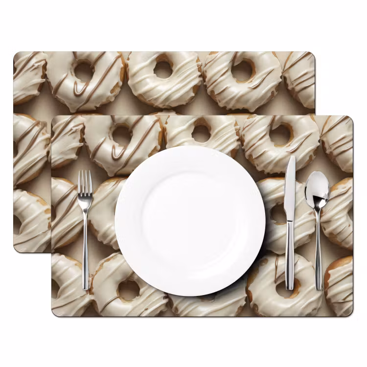Salvamanteles - Donuts - Chocolate - Blanco - Beige — 2