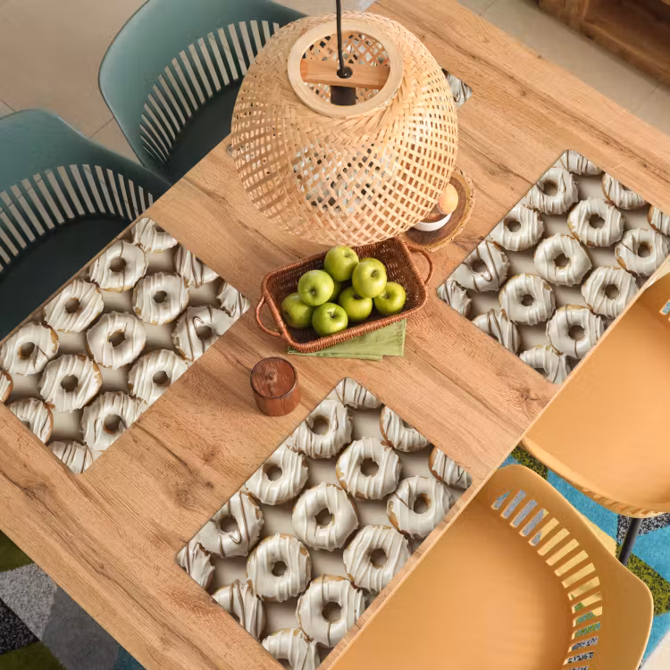 Salvamanteles - Donuts - Chocolate - Blanco - Beige — 3