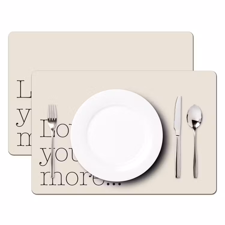 Salvamanteles - Minimalista - Amor - Beige — 2