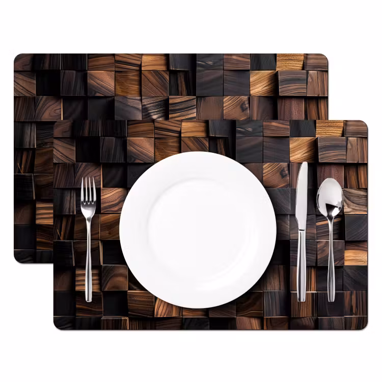 Salvamanteles - Mosaico de texturas de madera — 2